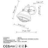 Opviq Zidna lampa Spoly-13802, 16x27x20cm, IP20, Zlatna boja | Eponuda.ba