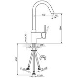 Rosan Quadro baterija za sudoperu – 3 cevi JQ38103