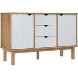  Komoda OTTA smeđe-bijela 113,5 x 43 x 73 cm od masivne borovine | shoptok.hr