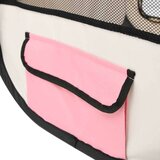  Sklopiva ogradica za pse s torbom za nošenje roza 110x110x58 cm | shoptok.hr