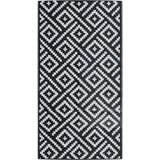 Vanjski tepih bijelo-crni 80 x 150 cm PP | shoptok.hr