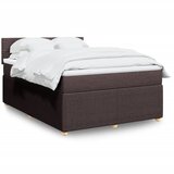 Maison Chic Box spring postelja - Vzmetna postelja z vzmetnico temno rjava 140x200 cm blago SL5235, (21906892) | Shoptok.si