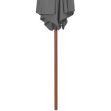 Vanjski suncobran s drvenim stupom 270 cm antracit | shoptok.hr