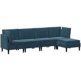 Set namještaja za dnevni boravak s jastukom 5 pcs Plava Baršun | shoptok.hr