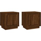 Noćni ormarići 2 kom boja smeđeg hrasta 44x35x45 cm drveni | shoptok.hr