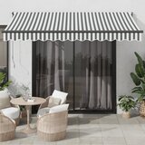 vidaXL zložljiva tenda antracit in bela 3,5x2,5 m tkanina in aluminij | Shoptok.si