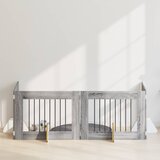  Vrata za pse s postoljem 4 pcs Siva sonoma 80 x 60 cm | shoptok.hr