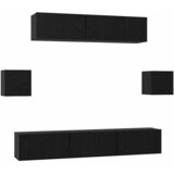  Set TV komoda Zidne 7 pcs Crni hrast Konstruirano drvo | Eponuda.ba