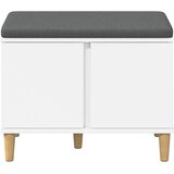  Klupa za hodnik s jastukom s pohranom Bijeli 60 x 38 x 46 cm | Eponuda.com
