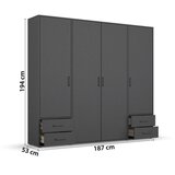Rauch Möbel OMARA S KLASIČNIMI VRATI, siva | Shoptok.si