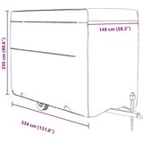 vidaXL Pokrov za prikolico za konje siva 334x148x230cm netkana tkanina | Shoptok.si