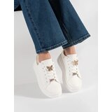 Shelvt White platform sneakers with pins | shoptok.hr