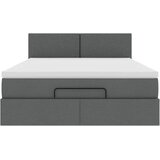  Otomanski krevet s madracem tamnosivi 140x190cm od tkanine | shoptok.hr