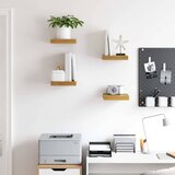  Polica na zidu 4 pcs Bež 23 x 23,5 x 4 cm Konstruirano drvo | shoptok.hr