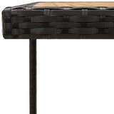  Vrtni stol crni 109 x 107 x 74 cm od poliratana i drva bagrema | Eponuda.ba