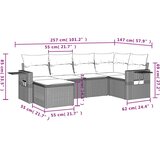 vidaXL 6-dijelni set vrtnih sofa s jastucima bež od poliratana | shoptok.hr