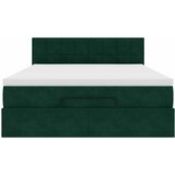  Ottoman krevet s madracem i LED diodama tamnozeleni 140x190 cm baršun | shoptok.hr