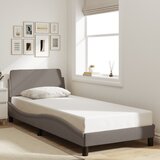 Furnova Posteljni okvir z vzglavjem brez vzmetnice taupe 90x200cm blago, (21939887) Cene