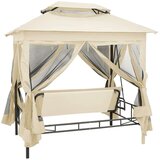 Gazebo Paviljon z gugalnico kremno bel, (21832009) | Shoptok.si