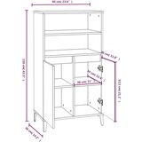  Visoka omara rjavi hrast 60x36x110 cm inženirski les, (20654808) | Shoptok.si