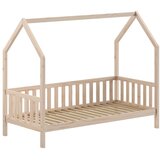 Vipack Dječji krevet od masivnog bora u obliku kućice s podnicom 90x200 cm u prirodnoj boji Cabane – | shoptok.hr