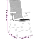  5-dijelni vrtni blagovaonski set crni | shoptok.hr