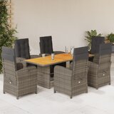 vidaXL 7-dijelni vrtni blagovaonski set sivi od poliratana | shoptok.hr