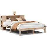 vidaXL Krevet s regalom za knjige bez madraca 140x200 cm od borovine | shoptok.hr
