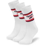 Reebok Set 3 parov unisex visokih nogavic R0369-SS24 (3-pack) Bela