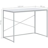 vidaXL Računalniška miza bela 110x60x70 cm iverna plošča | Shoptok.si