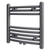 vidaXL kopalniški radiator z ukrivljenimi cevmi 480x480 mm siv Cene