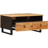  Stolić za kavu s ladicama Smeđa 89 x 59.5 x 17 cm Čvrsto drvo manga | shoptok.hr