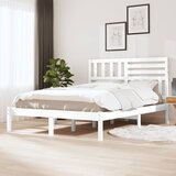 vidaXL Okvir za krevet od masivne borovine bijeli 140 x 200 cm Cijene