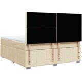  Krevet s oprugama i madracem krem 180x200 cm od tkanine | shoptok.hr