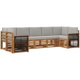  Set vanjskih sofa 6 kom. Prirodna i svjetlosiva | shoptok.hr