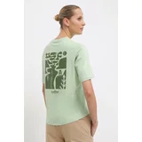 Columbia Bombažna kratka majica ženski, zelena barva