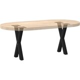  Noge za klub stolić u obliku slova X, 2 kom, crne, 38 x (42-43) cm, čelik | Eponuda.com