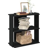 vidaXL Knjižna omara 3-nadstropna črna 60x30x60 cm inženirski les, (22009154) | Shoptok.si