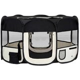 vidaXL Zložljiva pasja ograjica s torbo črna 145x145x61 cm, (20799288) | Shoptok.si
