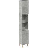 vidaXL Kopalniška omarica betonsko siva 30x30x190 cm inženirski les | Shoptok.si