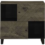  Komoda crna 80x33x75 cm Puno drvo Mango | shoptok.hr