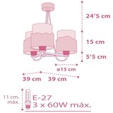 Dalber 61237S - Dečiji luster MOON 3xE27/60W/230V | Eponuda.com