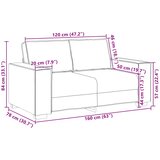  Dvosjed Crna 160 cm Lažna koža | shoptok.hr