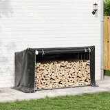  Stalak za drva za ogrjev s kišnom navlakom 200,5x80,5x110,5 cm | shoptok.hr