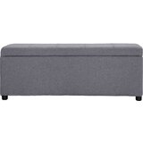 The Living Store Klop s prostorom za shranjevanje 116 cm svetlo siv poliester - Klop, (21493874) | Shoptok.si