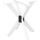 vidaXL Noge jedilne mize pajkove oblike bele 85x85x(72-73) cm jeklo | Shoptok.si