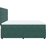 vidaXL Box spring postelja z vzmetnico temno zelena 200x200 cm žamet, (21309062) | Shoptok.si