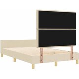  Krevetna konstrukcija s uzglavljem Krema 140 x 190 cm tkanina | shoptok.hr