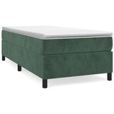 Maison Chic Posteljni okvir - Enojna postelja - Postelja za odrasle brez vzmetnice temno zelen 80x200 cm žamet-J7988, (21772494) Cene