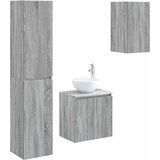  Set namještaja za kupaonicu 3 kom. Siva Sonoma 33 x 34.5 x 160 cm | shoptok.hr